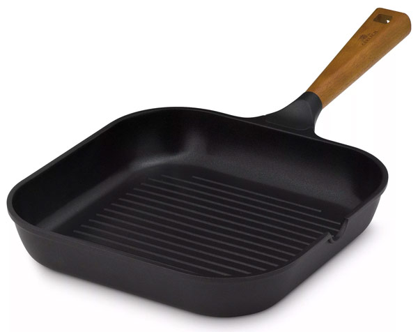 Gerlach Patelnia Grillowa Ceramiczna Natur 24cm Czarna